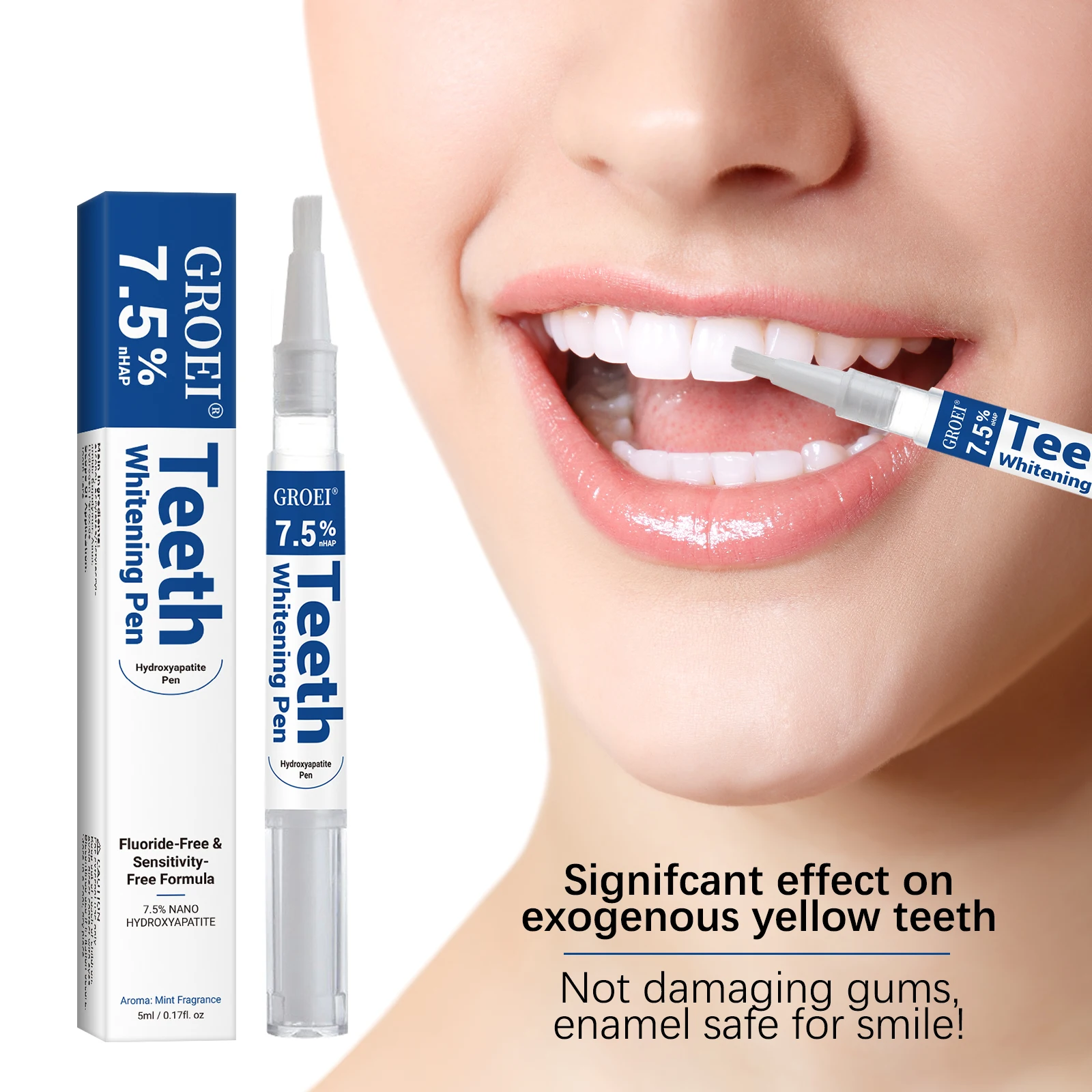 Teeth Whitening Remedies - Caneta branqueadora de dente hidroxapatite, caneta