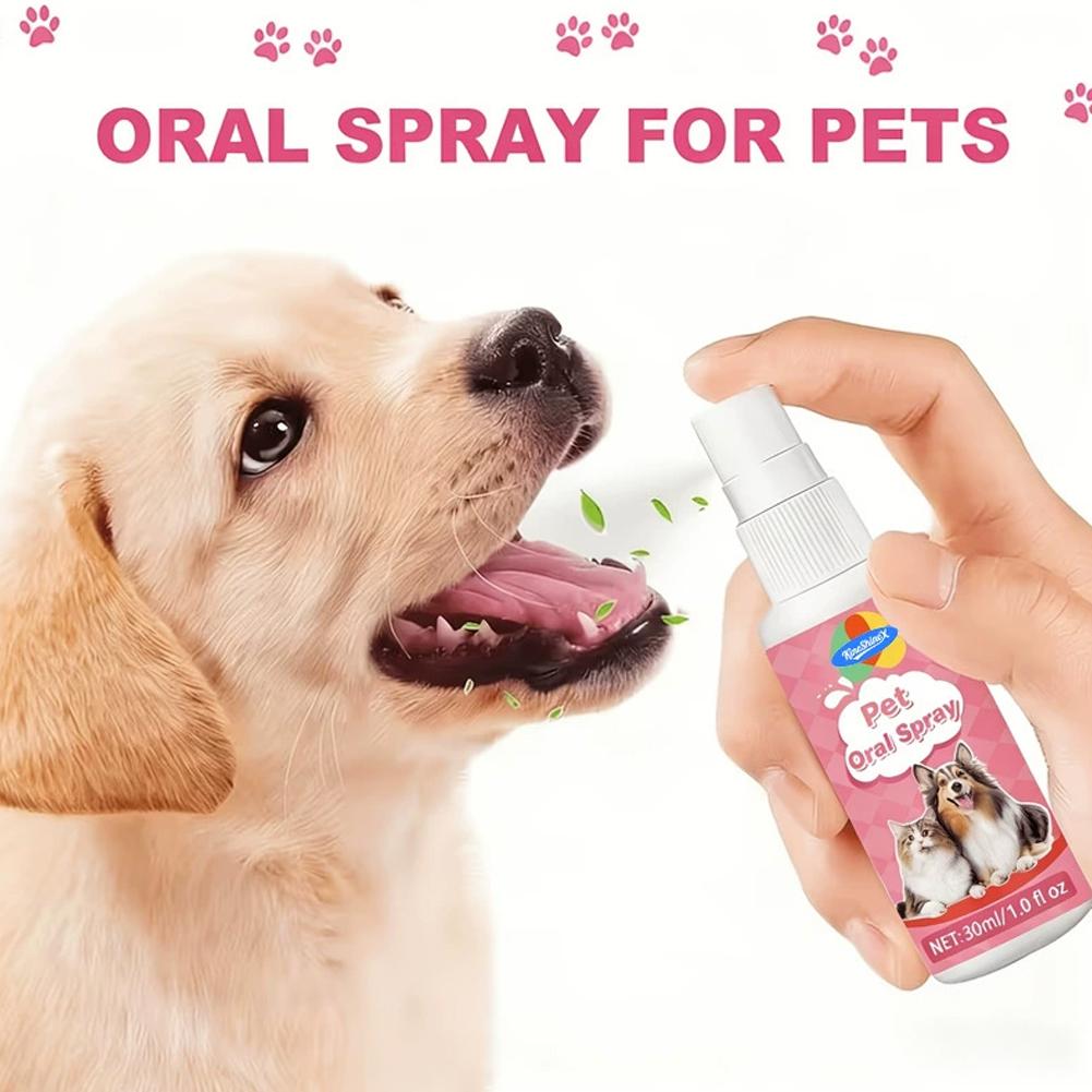 Teeth Whitening Mouthwash - Spray Oral para Cães e Gatos,