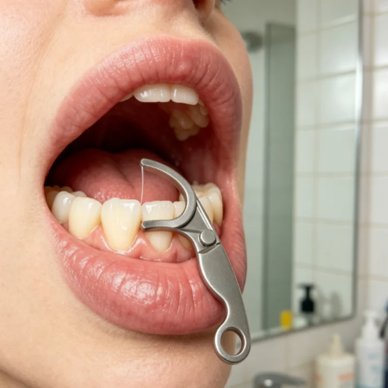 Dental Floss Picks - Palito de dentes de aço inoxidável,