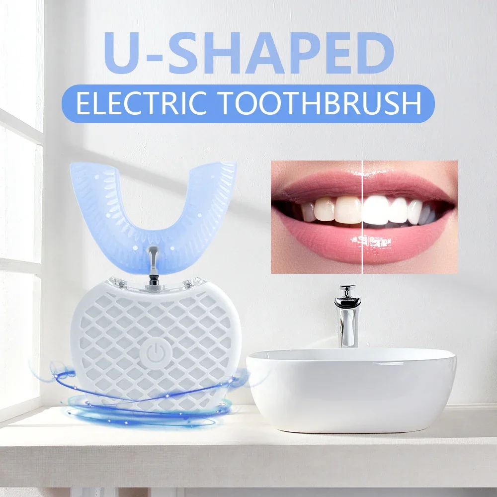 Teeth Whitening With Blue Light - Escova de dentes elétrica ultrassônica para