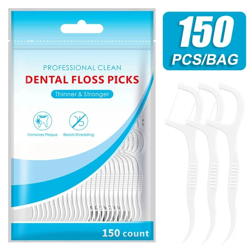 Dental Floss Picks - 150 pçs fio dental flosser picaretas