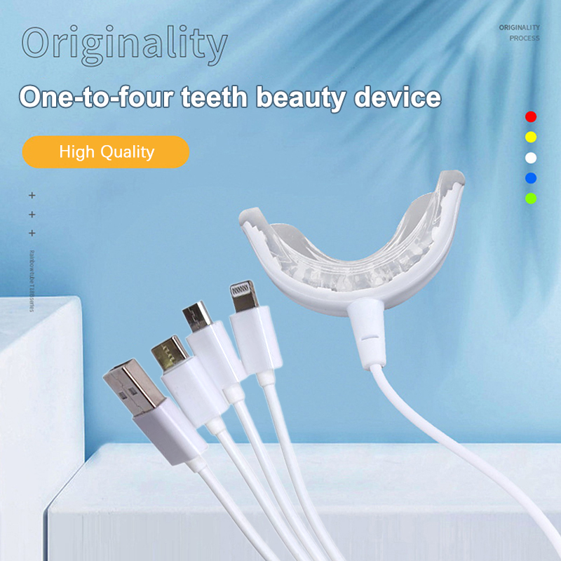 Teeth Whitening With Blue Light - Portátil USB recarregável LED branqueamento dos