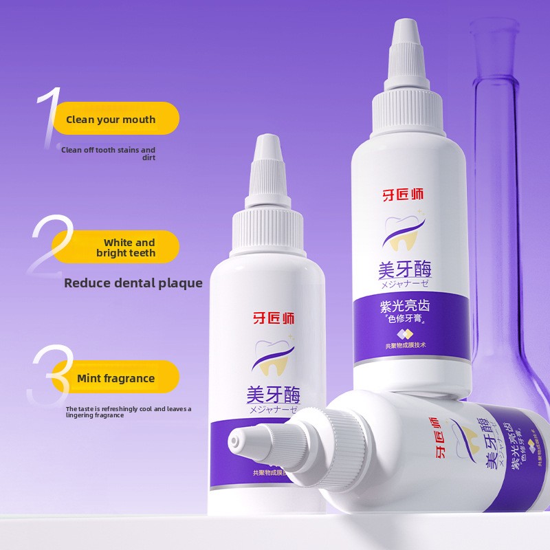 Teeth Whitening Enzymes - Pasta de Dente Clareadora com Luz