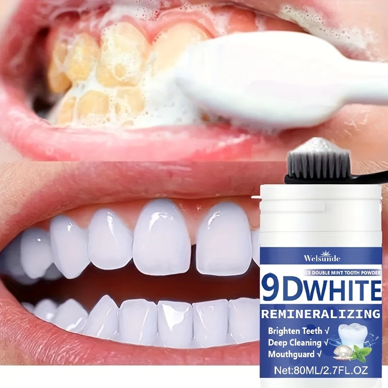 Teeth Whitening Zimba - Pó Dental Remineralizante 9D com Hidroxiapatita,