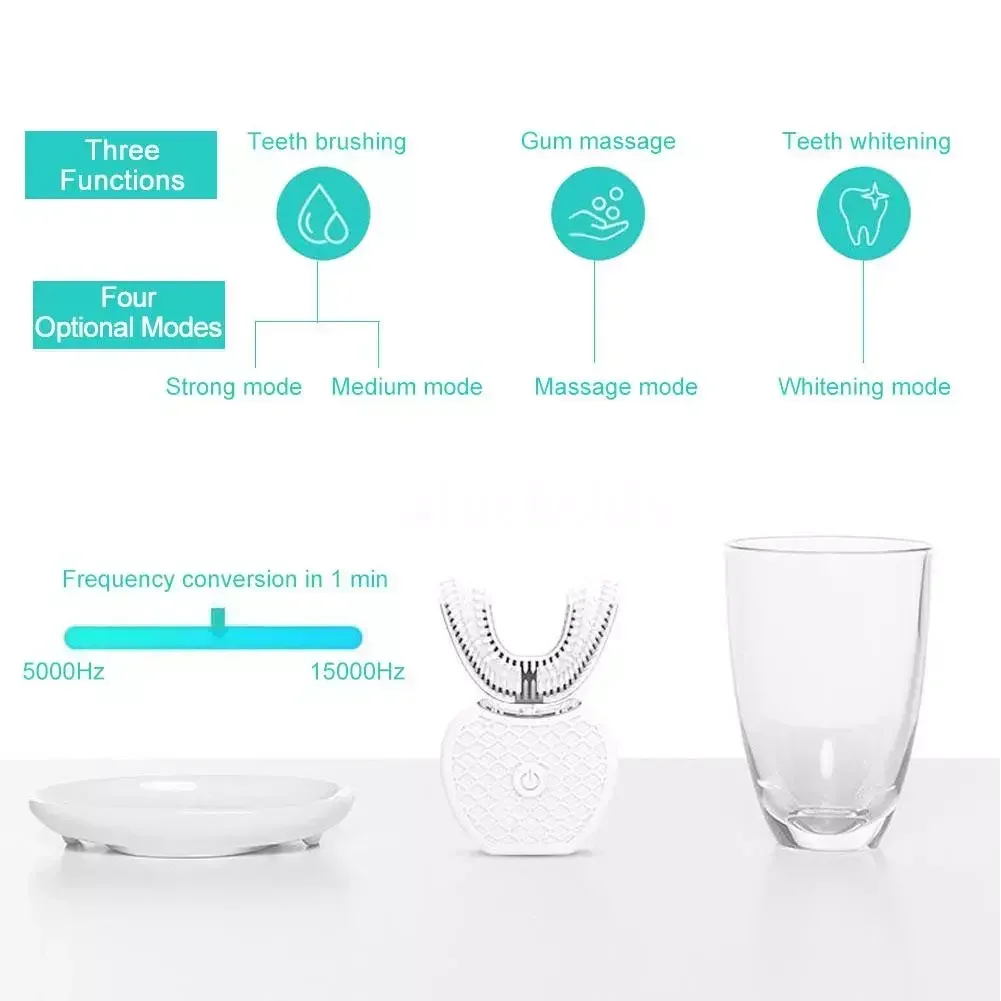 Escova de dentes elétrica ultr - Teeth Whitening With Blue Light avaliação e preço