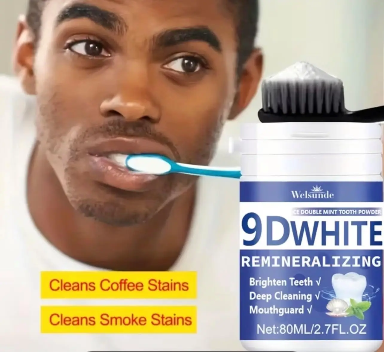 Pó Dental Remineralizante 9D c - Teeth Whitening Zimba avaliação e preço