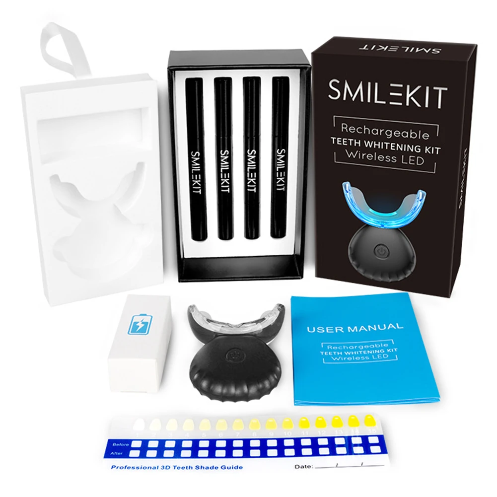 Kit de clareamento dental dos  - Teeth Whitening With Blue Light avaliação e preço