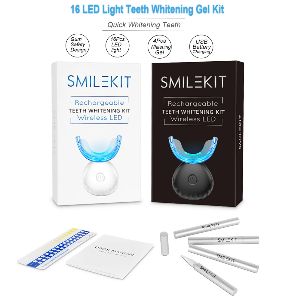 Kit de clareamento dental dos  - Teeth Whitening With Blue Light avaliação e preço
