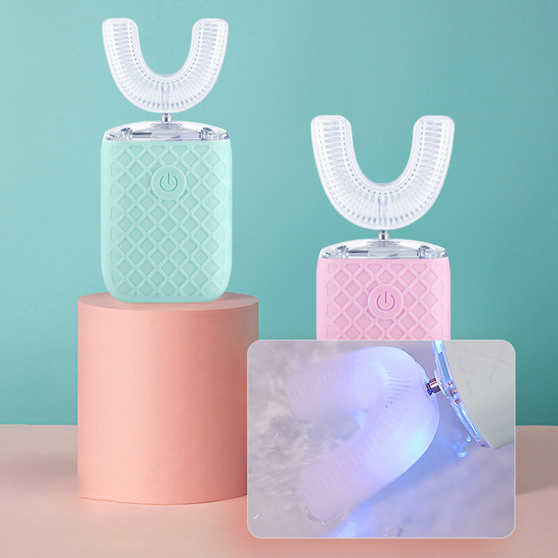 Escova de dentes elétrica em f - Teeth Whitening With Blue Light avaliação e preço