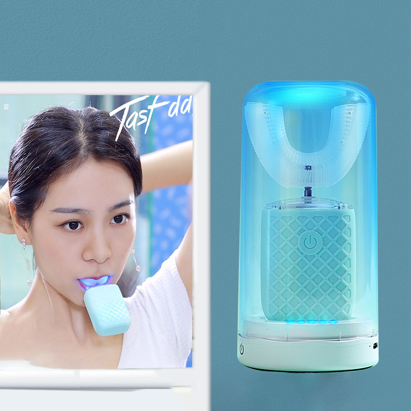 Escova de dentes elétrica em f - Teeth Whitening With Blue Light avaliação e preço
