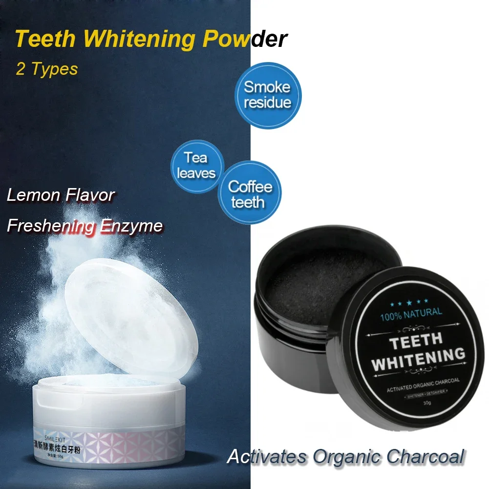 2 tipos de pó de clareamento d - Teeth Whitening Enzymes avaliação e preço